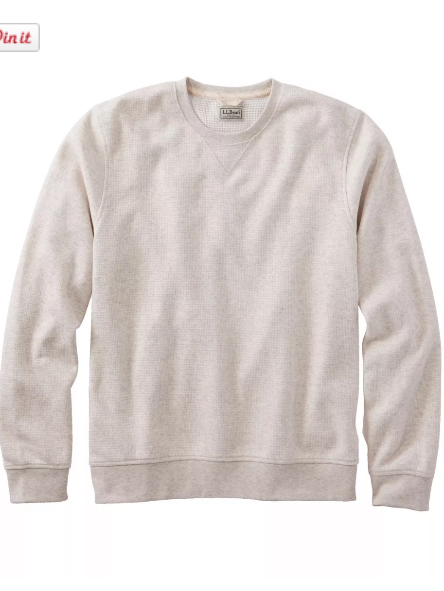 Ll Bean Men's All Seasons Textured Sweats, Crewneck